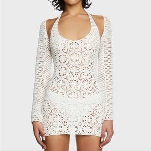 Dolls Kill Crocheted Dress with Sleeves